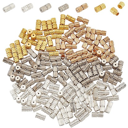 180 наборы 6 стили латунные винтовые зажимы, для изготовления ожерелий