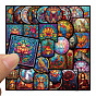 50ПК цвета радуги оконная тема ПВХ водонепроницаемые самоклеящиеся наклейки, мультфильм наклейки, для праздничных декоративных подарков