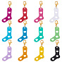 12Pcs Acrylic Locking Stitch Marker, with Alloy Lobster Claw Clasps