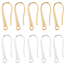 32 шт. 2 цвета латунные крючки для сережек, без кадмия и без свинца