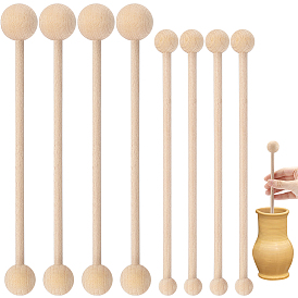 8шт. двойная круглая палочка из бука, инструмент для самостоятельной лепки из глины