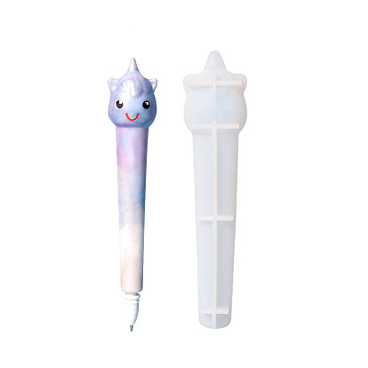 DIY Unicorn Ballpoint Pen Cover Silicone Molds, Resin Casting Molds, for UV Resin & Epoxy Resin Craft Making