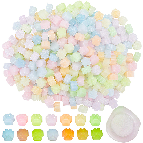 200шт. светящиеся частицы сургуча в виде отпечатка лапы, для ретро печать печать