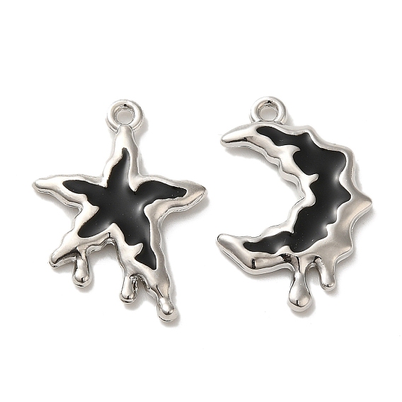 Шарик из сплава, окрашенный распылением, звезда и луна