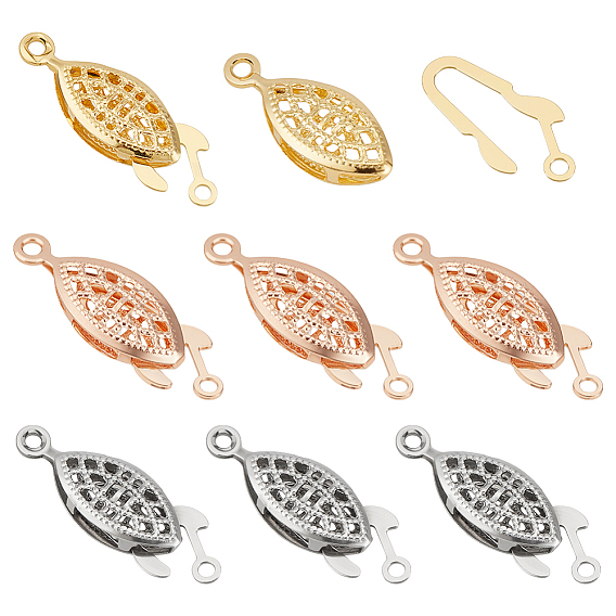 3 цвета 304 застежки-коробки из нержавеющей стали, многожильные застежки, лошадиный глаз 