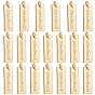 18 pendentifs en laiton, rectangle avec mot breloques faites à la main
