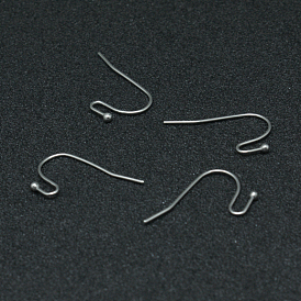 316 Surgical Stainless Steel Earring Hooks, Ear Wire, 22x12x2mm, Pin: 0.6mm