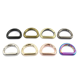 D-shaped Zinc Alloy Spring Ring Clasps