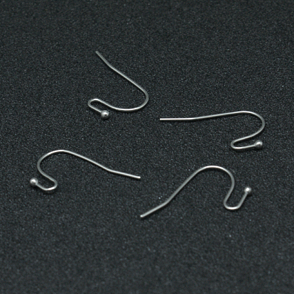 316 Surgical Stainless Steel Earring Hooks, Ear Wire, 22x12x2mm, Pin: 0.6mm