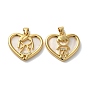 Латунные микропаве прозрачные подвески с фианитом, с оболочкой, без свинца и без кадмия, долговечный, сердце