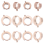 12 шт. 3 стиль ионное покрытие (ip) 304 фурнитура для сережек-колец Huggie Hoop из нержавеющей стали, с петлей, кольцо