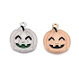 Подвески из эмали и светящегося сплава на тему хэллоуина, светится в темноте, тыквенное очарование