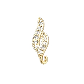 Фурнитура для сережек из латуни с микропаве из кубического циркония, без кадмия, без никеля и без свинца, с петлей