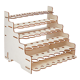 Деревянная подставка для красок и кистей, держатель организатора пигмента, для хранения малярного инструмента
