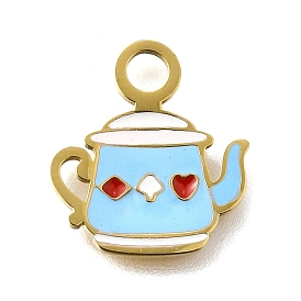 304 из нержавеющей стали шармы эмали, ионное покрытие (ip), реальный 14 k позолоченный, чайник очарование