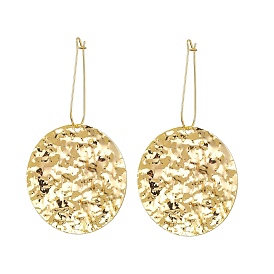 Brass Hoop Earring, with 316 Surgical Stainless Steel Hoop Earring Findings, Flat Round