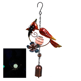 Wind Chimes, Iron Art Bird Pendant Decorations with Glow in the Dark Ball