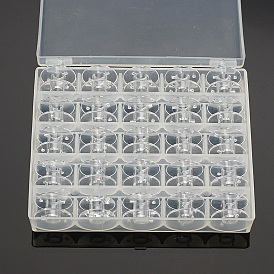 Bobinas de plástico transparente, porta hilos de coser, para coser herramientas