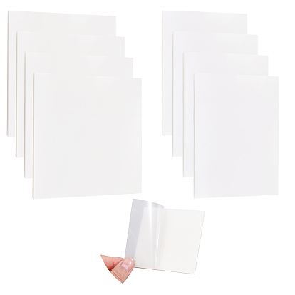 400 Sheets 2 Sizes PET Transparent Sticky Note Pads, Waterproof Memo Pad, for Office & School Supplies