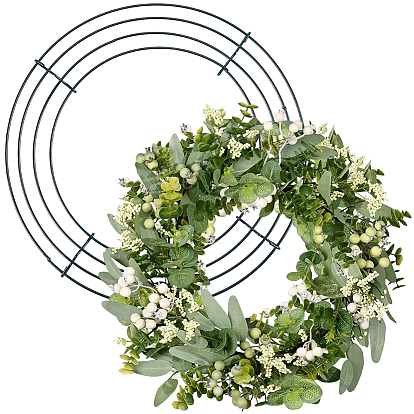 2 шт. круглые железные рамки для венков, Каркасы для гирлянд из проволоки для самостоятельного изготовления цветов, украшения стен домашнего шкафа, свадьбы