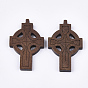 Wooden Pendants, Dyed, Cross