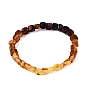 Gradient Color Natural Amber Nuggets Beaded Stretch Bracelets