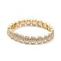 Brass Micro Pave Cubic Zirconia Beads, Lead Free & Cadmium Free, Long-Lasting Plated, Real 18K Gold Plated, Oval with Smiling Face