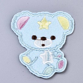 Bear Appliques, Computerized Embroidery Cloth Iron on/Sew on Patches, Costume Accessories