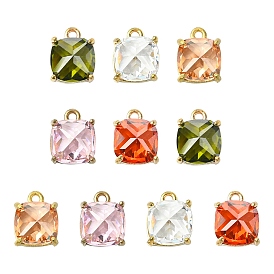 10 шт 5 цвета кулоны из латуни, микропаве, циркония, кубические прелести