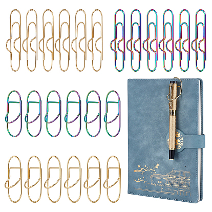 24шт. 4 различные металлические зажимы для ручек для блокнота, держатели длинных канцелярских ручек, овальные