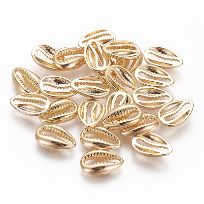 Brass Beads, Nickel Free, Cowrie Shell Shape