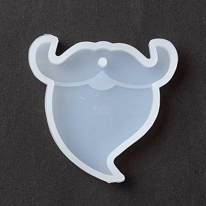 Christmas Theme DIY Santa Claus' Mustache Pendant Silicone Molds, Resin Casting Molds, for UV Resin & Epoxy Resin Jewelry Making