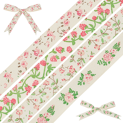 4сумки 4 цветные искусственные шелковые ленты с принтом, с искусственным хлопком