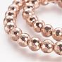 Non-magnetic Synthetic Hematite Beads Strands, Grade A, Faceted, Round