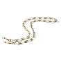 Eyeglasses Chains, Acrylic Oval Link Chains Neck Strap Mask Lanyard, with 201 Stainless Steel Lobster Claw Clasps and Rubber Loop Ends