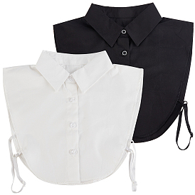 Gorgecraft 2pcs 2 styles col en coton, encolure garniture vêtements couture bord appliqué, accessoires de vêtement diy