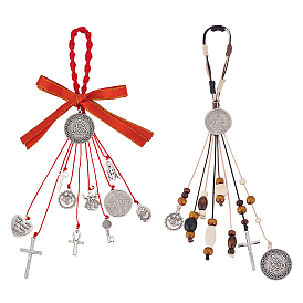 2 шт. подвесные украшения для медалей из полиэстера, сплава и дерева