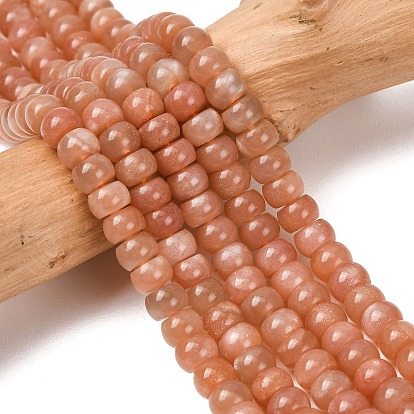 Натуральный Sunstone бисер пряди, рондель, сгладить