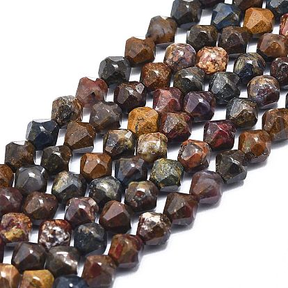 Natural Pietersite Beads Strands, Faceted, Bicone