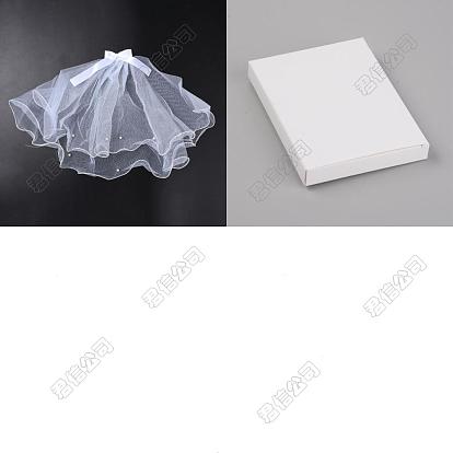 1PC Polyester Dog Pet Wedding Bride Veil, for Valentines Day Wedding Party Decoration, with Plastic Imitation Pearl
