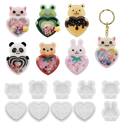 Pendants Food Grade Silicone Mold, Resin Casting Molds, for UV Resin, Epoxy Resin Craft Making