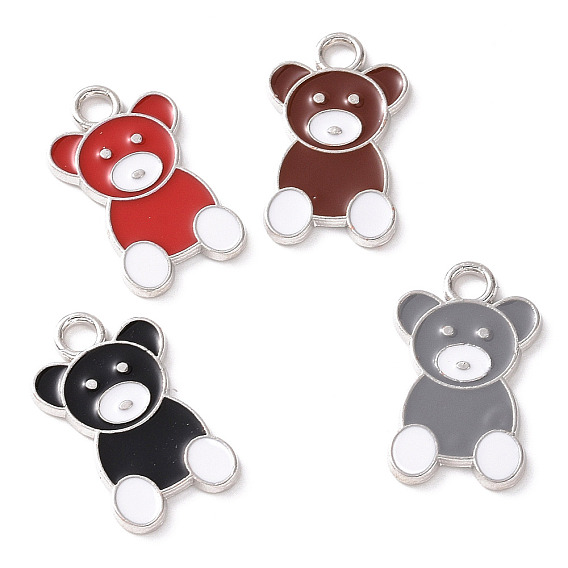 Подвески из эмали и сплава, медведь очарование