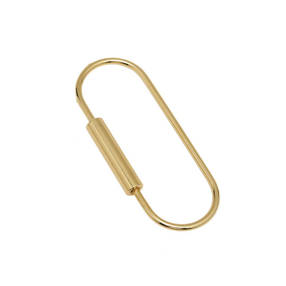 Латунные подвески с карабином, овальные