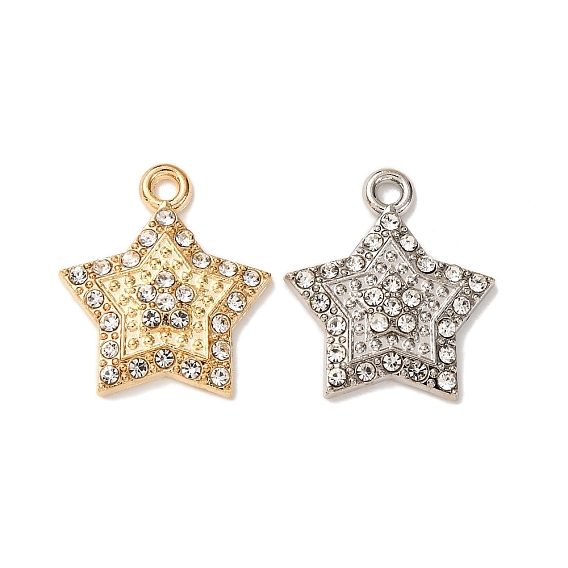Сплава с стразами подвески, звезда
