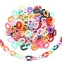 360Pcs 12 Colors Acrylic Linking Rings, Quick Link Connector, Oval, for Cable Chain Making