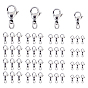 80Pcs 4 Style 304 Stainless Steel Lobster Claw Clasps, With Jump Ring