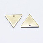 Brass Charms, Long-Lasting Plated, Nickel Free, Triangle