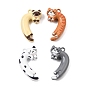 Spray Painted Alloy Pendants, Cat Shape Charms