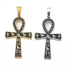 304 нержавеющей стальной эмали подвески, анкх крест очарование, вакуумное покрытие pvd