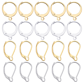 80шт 4 стиль 304 фурнитура для сережек из нержавеющей стали, с петлями